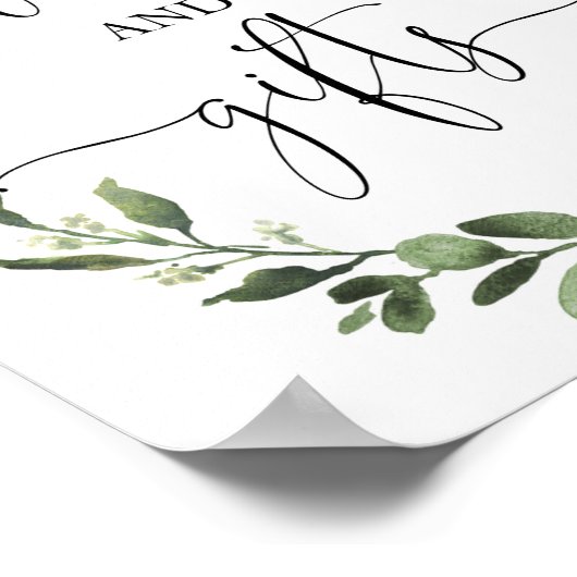 本とギフト秋カボチャの赤ちゃんシャワーのサイン ポスター (角)