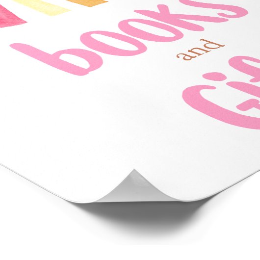 本とギフトbohoサンシャインピンクイエローオレンジ ポスター (角)