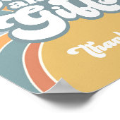 本とギフトGroovyレトロサンシャインベビーシャワー ポスター (角)