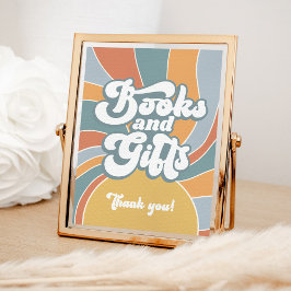 本とギフトGroovyレトロサンシャインベビーシャワー ポスター