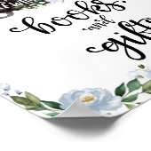 本とギフトHalloween男の子の赤ちゃんシャワーのサイン ポスター (角)