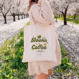本とコーヒーが好きな人への"本とコーヒー" オーダーメイド ブックデザイン トートバッグ