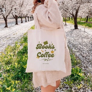 本とコーヒーが好きな人への"本とコーヒー" オーダーメイド ブックデザイン トートバッグ