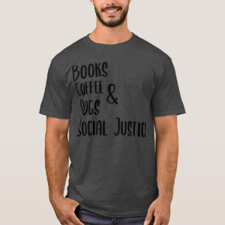 本とコーヒーと犬エッセンシャルシャツ Tシャツ