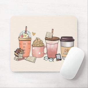 本とコーヒーのブレンド マウスパッド