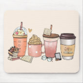本とコーヒーのブレンド マウスパッド (正面)