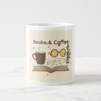 本とコーヒーの読書ギフト スペシャルホワイトマグカップ ジャンボコーヒーマグカップ