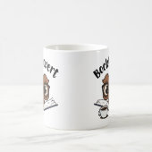 本とコーヒーを入れた本棚フクロウ コーヒーマグカップ (中央)