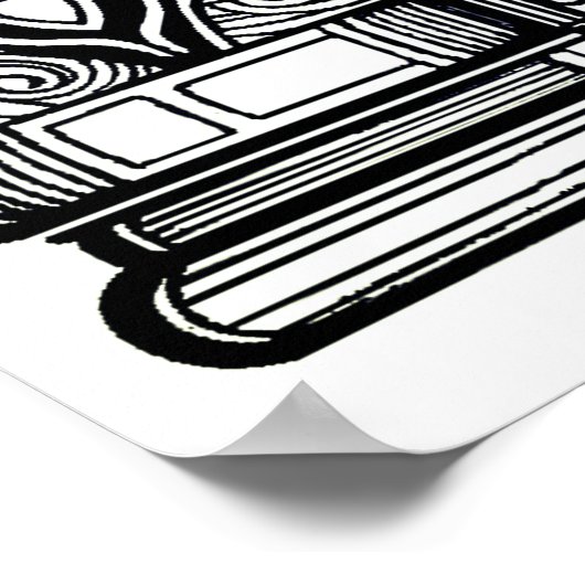 本とコーヒーカラー私のドードル ポスター (角)