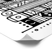 本とコーヒーカラー私ドードル2 ポスター (角)