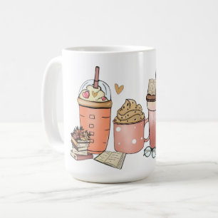 本とコーヒー愛好家の喜び コーヒーマグカップ
