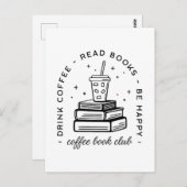 本とコーヒー愛好家クラブの読グループ本 ポストカード (正面/裏面)