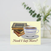 本とコーヒー:もっと言う必要がある? ポストカード (スタンド正面)