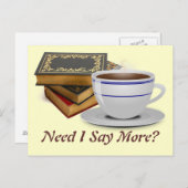 本とコーヒー:もっと言う必要がある? ポストカード (正面/裏面)