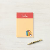 本とコーヒー ポストイット (デスク上)