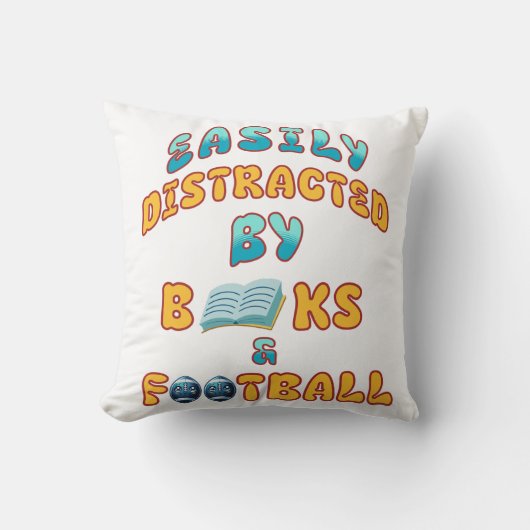 本とサッカーを愛する人のための素晴らしい贈り物 クッション (正面)