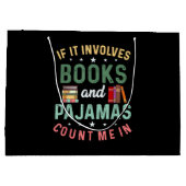 本とパジャマに数えおもしろい読る ラージペーパーバッグ (裏面)