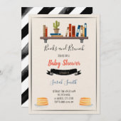 本とブランチのシャワーパーティテーマ 招待状 (正面/裏面)