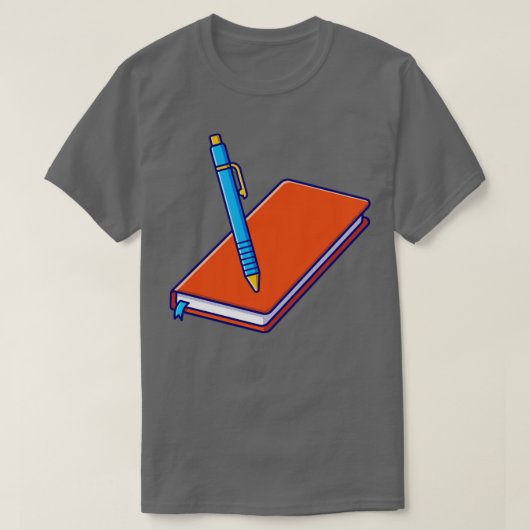 本とペン Tシャツ (デザイン正面)