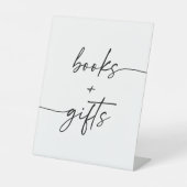 本とモダンギフト赤ちゃんシャワーのサイン 台座サイン (正面)