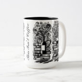 本とワインの色を私のドードル ツートーンマグカップ (正面右)