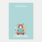 本と一緒のカスタマイズクマ ポストイット (正面)