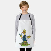 本と先生のアヒル エプロン (着用した状態)