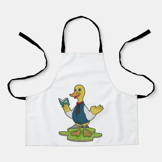 本と先生のアヒル エプロン (正面)