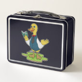 本と先生のアヒル メタルランチボックス (正面)