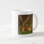 本と墨で静かに暮らす ジャンボコーヒーマグカップ (正面右)