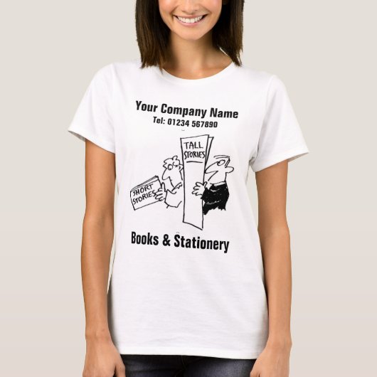 本と文房具の本屋さん Tシャツ (正面)