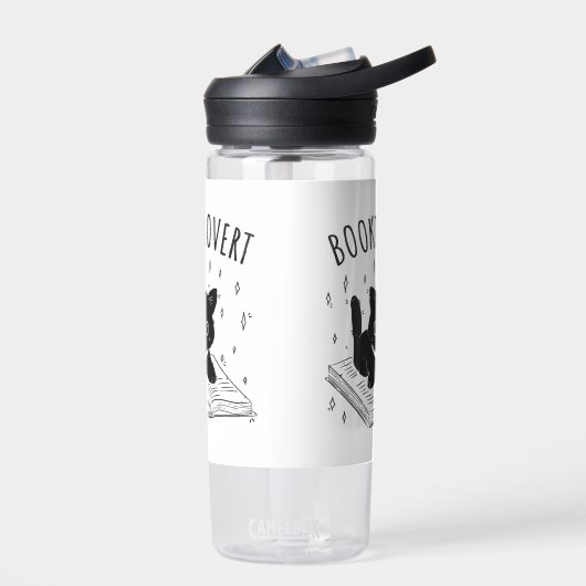 本と星の付いた本通りの猫 ウォーターボトル (左面)