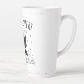 本と星の付いた本通りの猫 カフェラテマグ (右)