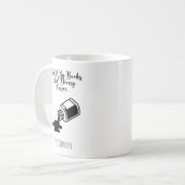 本と濃いコーヒーに支えられた読書ライフ コーヒーマグカップ (正面左)