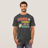 本と犬の愛犬本読虫の恋人 Tシャツ (正面フル)