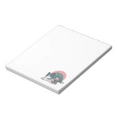 本と猫で丸まる – 居心地の良い猫読の ノートパッド (回転)