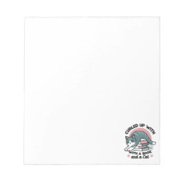 本と猫で丸まる – 居心地の良い猫読の ノートパッド