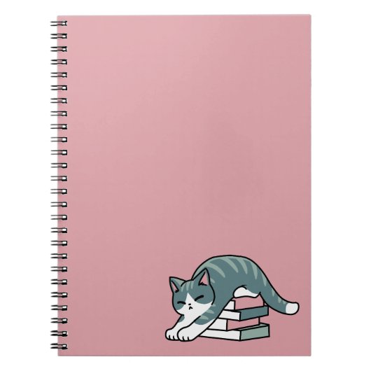 本と猫で丸まる – 居心地の良い猫読の ノートブック (正面)
