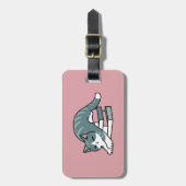 本と猫で丸まる – 居心地の良い猫読の ラゲッジタグ (正面縦)