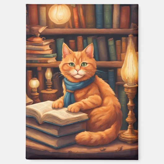本と猫のマグネット マグネット (正面)