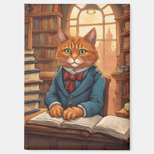 本と猫のマグネット マグネット (正面)