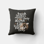本と猫好きのスリープおもしろい クッション (裏面)