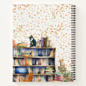 本と猫好きのヒュッゲな誕生日リタイアメント ノートブック (裏面)