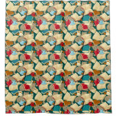 本と猫 シャワーカーテン (正面)