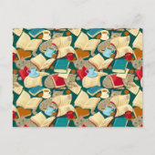 本と猫 ポストカード (正面)