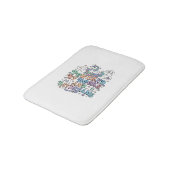 本と白昼夢に力をもらったユニコーン かわいいベクター バスマット (アングル)