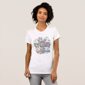 本と白昼夢に力をもらったユニコーン かわいいベクター Tシャツ (正面フル)