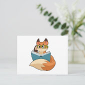 本と眼鏡のオタクキツネ ポストカード (スタンド正面)