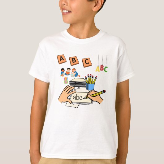 "本と知恵と大発想" Tシャツ (正面)