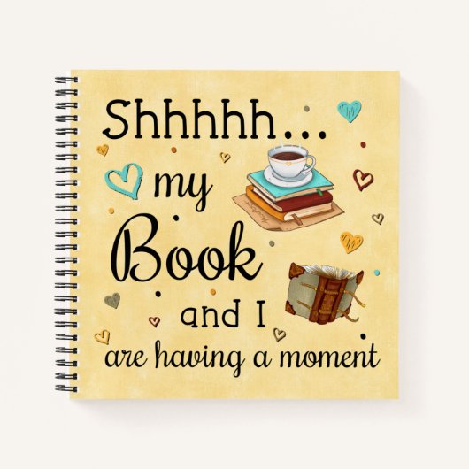 本と私は一瞬を過ごしている ノートブック (正面)